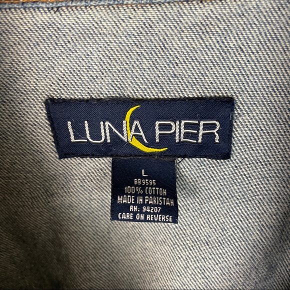 Luna Pier Vintage Denim Jacket Size Large - Picture 5 of 9